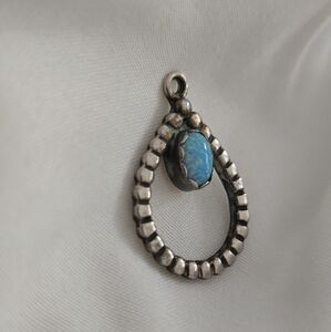 Running Bear Opal 925 Sterling Silver Pendant Signed RB